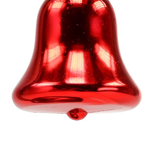 Floristik24 Campana rossa da appendere in plastica 3pz