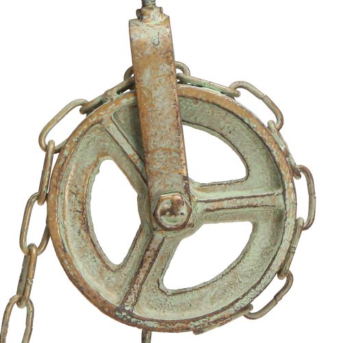 Prodotto Decorazione da parete a forma di campana in metallo con supporto, patina antica H58cm