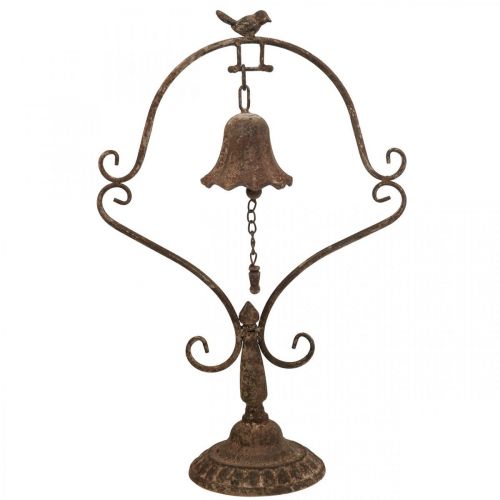 Prodotto Campana decorativa campana in metallo antico decorazione in metallo effetto ruggine H53cm