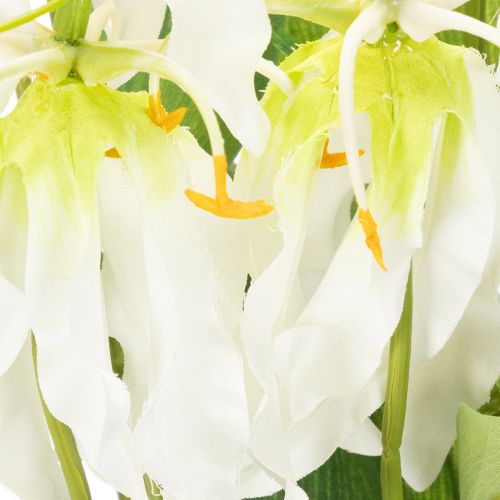 Fiore artificiale Gloriosa, bianco e giallo, elegante ramo fiorito decorativo, 80 cm, 3 pezzi | Floristik24.it