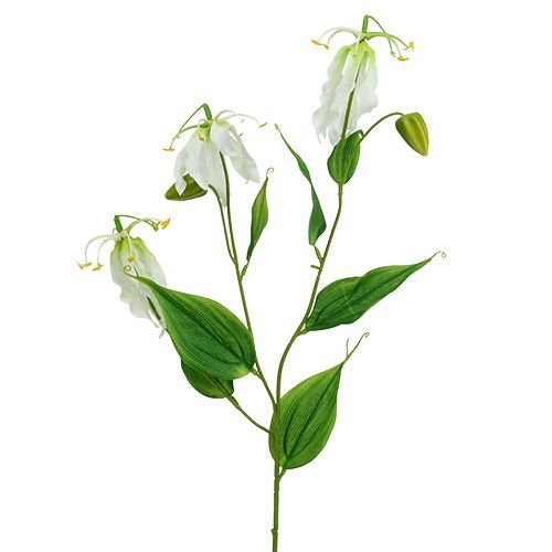 Floristik24 Gloriosa bianco artificiale 84cm 3pz