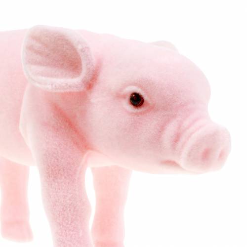 Prodotto Lucky pig rosa floccato 20cm 3pz