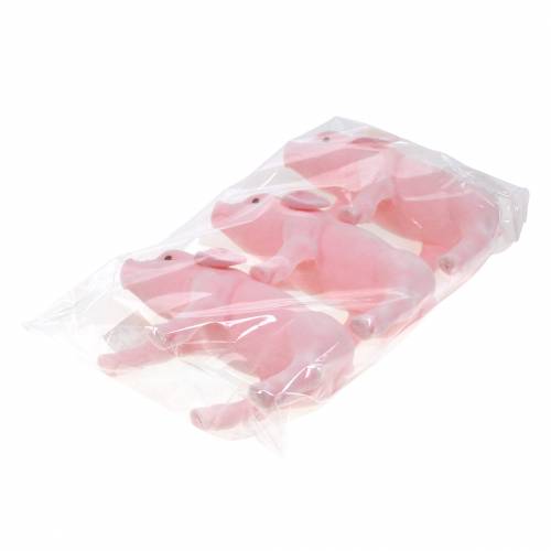 Prodotto Lucky pig rosa floccato 20cm 3pz