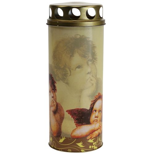 Prodotto Candela tombale Angelo candela tombale con motivo luce lutto Ø6cm H15,5cm