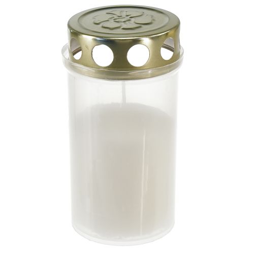 Prodotto Candele gravi oro bianco Ø5,5 cm H11,5 cm 24 ore 12 pz