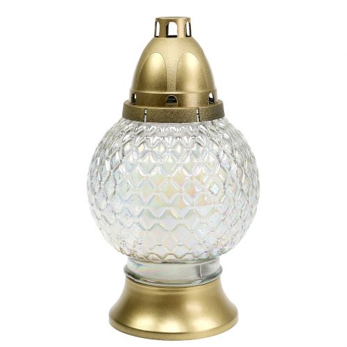 Floristik24 Grave sfera luminosa 28h Ø13cm H24,5cm oro