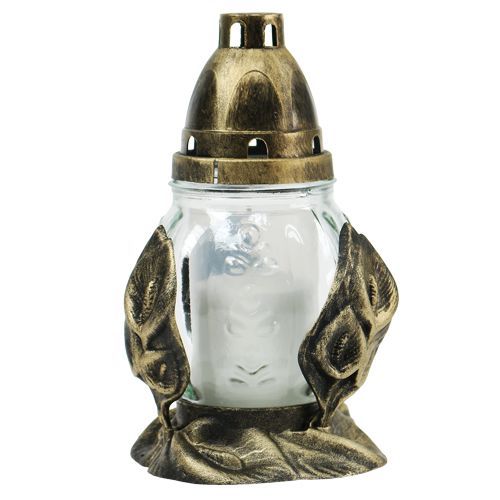 Floristik24 Luce tombale Ø12,5cm H19,5cm bianca 6pz