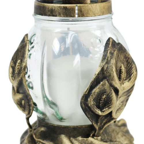 Floristik24 Luce tombale Ø12,5cm H19,5cm bianca 6pz