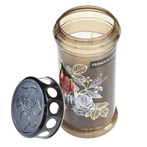 Prodotto Candele con motivo luci gravi fiori Ø7,5 cmH16,5 cm 3 giorni 3 pz
