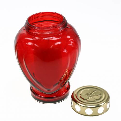 Prodotto Cuore luminoso tombale rosso 11,5 cm x 8,5 cm H17,5 cm 4 pezzi