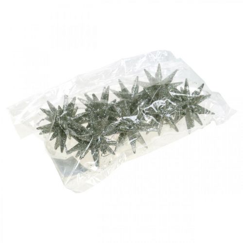 Floristik24 Stelle glitterate da appendere champagne decorazioni per l'albero di Natale 7,5 cm 8 pezzi