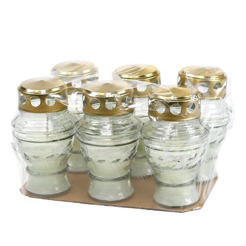 Floristik24 Grave bianco chiaro H13cm 6 pezzi
