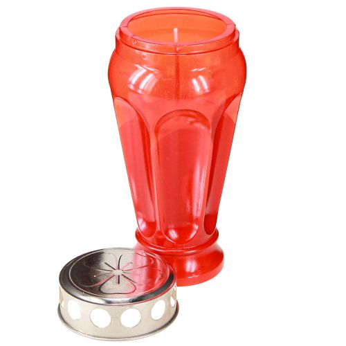 Prodotto Candele per tomba rosse, durata 18 ore, Ø9 cm, altezza 19 cm, 4 pezzi