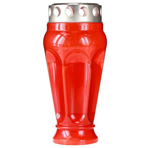 Prodotto Candele per tomba rosse, durata 18 ore, Ø9 cm, altezza 19 cm, 4 pezzi