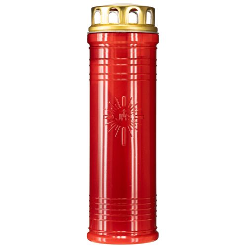 Prodotto Luci per tomba rosse Ø7,5cm H24,5cm 1 pezzo