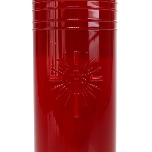 Luci tombali rosse Ø7,5 cm H24,5 cm 1 pz