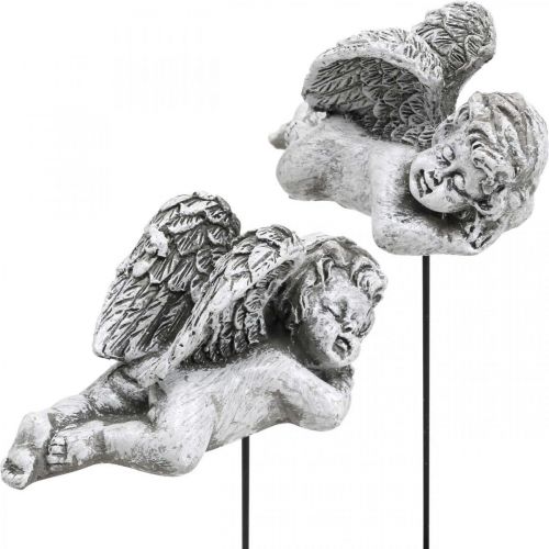 Decorazione tombale deco plug angelo tomba angelo su bastone 6 cm 4 pezzi