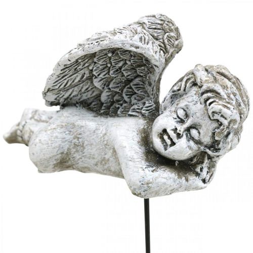 Floristik24 Decorazione tombale Spina decorativa Angelo tombale Angelo su bastone 6 cm 4 pezzi