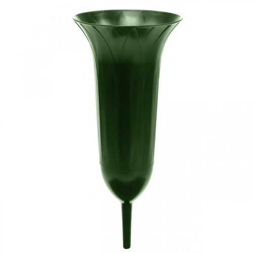 Prodotto Vaso tombale 42 cm vaso verde scuro decorazione tomba lutto floristica 5 pezzi