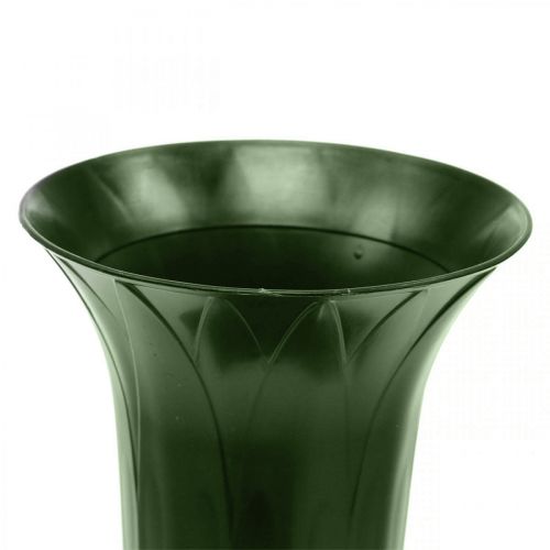 Prodotto Vaso tombale 42 cm vaso verde scuro decorazione tomba lutto floristica 5 pezzi