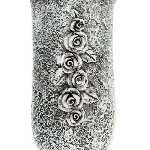 Floristik24 Ornamenti funebri fiori funebri, vaso tombale con picchetto L19cm