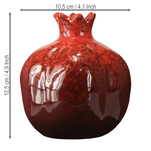 Prodotto Vaso decorativo melograno in ceramica rosso marrone Ø10,5cm H12cm