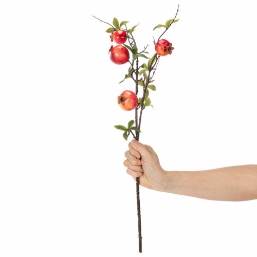Ramo artificiale di melograno, ideale come decorazione da tavola con frutti, 68 cm. | Floristik24.it