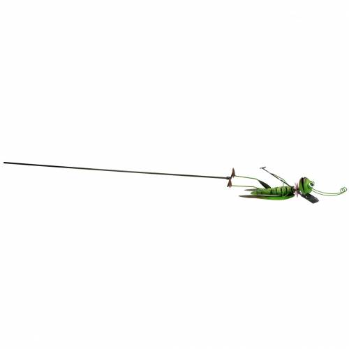 Floristik24 Spina da giardino Grasshopper in metallo verde H114cm 2 pezzi