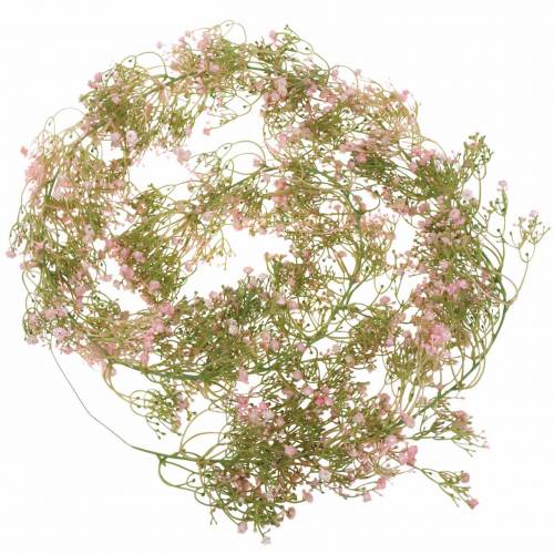 Floristik24 Ghirlanda di gypsophila Rosa 180 cm