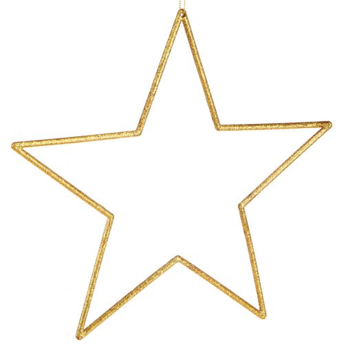 Grandi stelle decorative decorazione glitter oro da appendere 24 cm 6 pz