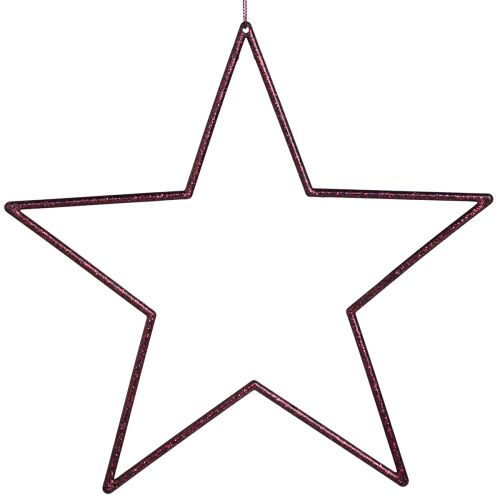 Prodotto Grandi stelle decorative da appendere Berry Glitter 24 cm 6 pz