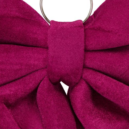 Prodotto Grande fiocco natalizio in velluto rosso per esterni 48×52 cm