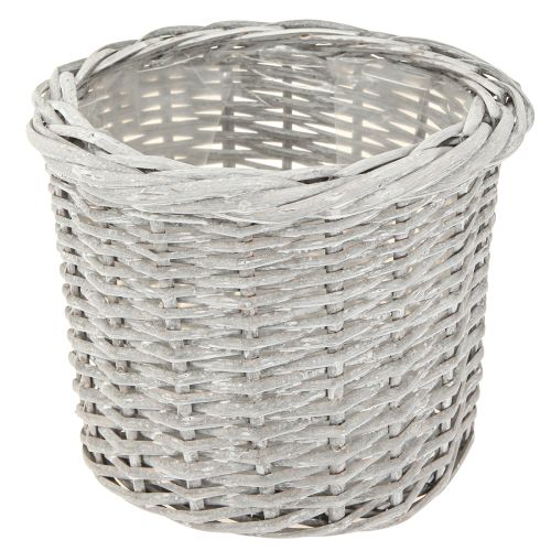 Prodotto Cesto porta piante grande con lamina bianco-grigio Ø43/34/28cm set da 3