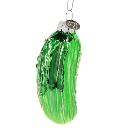 Prodotto Cetriolo come decorazione per l&#39;albero di Natale Cetriolo natalizio in vetro 8 cm 3 pezzi