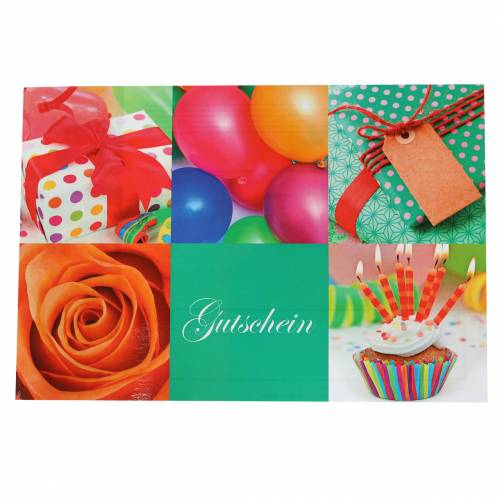 Buono compleanno con busta 5 pezzi