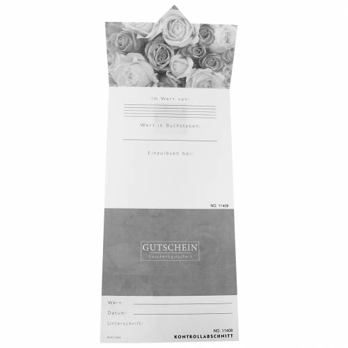 Floristik24 Carta voucher Rosa Arancio + busta 1pz