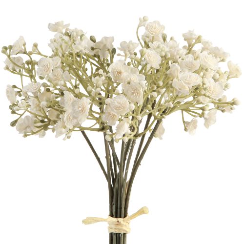 Prodotto Gypsophila artificiale, ali di bambino in un mazzo bianco, 23 cm, 12 pezzi