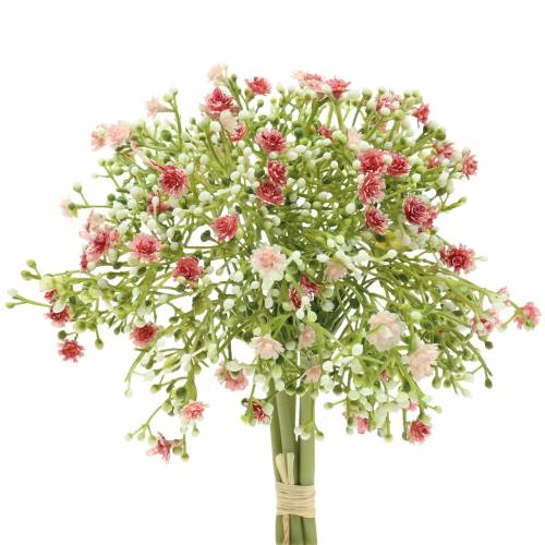Floristik24 Gypsophila gypsophila artificiale in mazzetto rosa H28cm 6pz