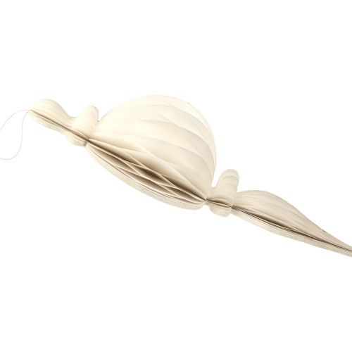 Prodotto Decorazione da appendere ornamento natalizio in carta bianco argento H80cm