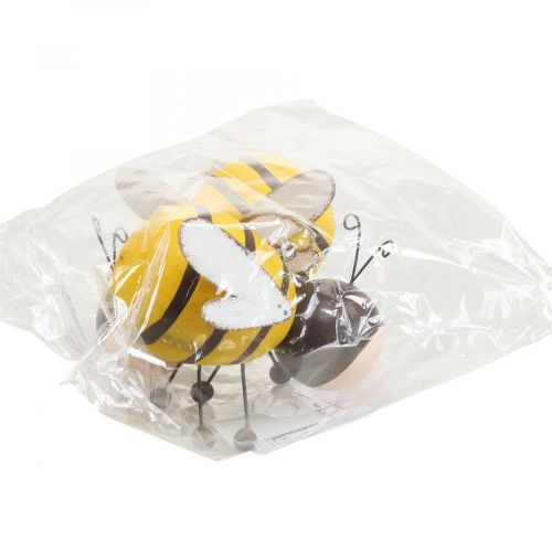 Floristik24 Decorazione da appendere decorazione api gancio decorativo legno metallo 9,5 cm 2 pz