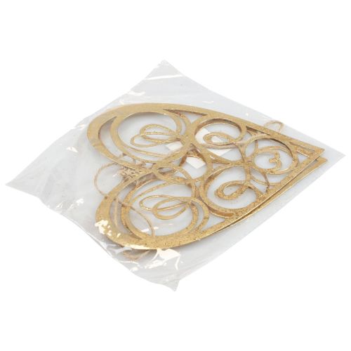 Floristik24 Decorazione da appendere per finestra decorazione cuori in metallo cuori dorati 17 cm 2 pezzi