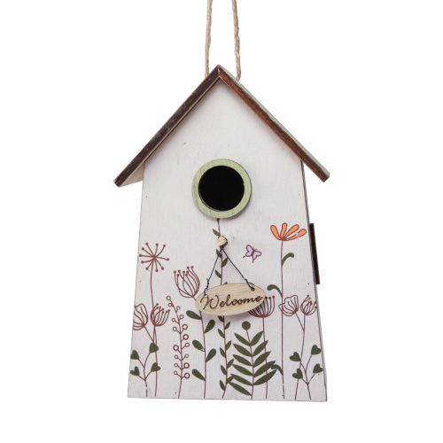Prodotto Decorazione da appendere, decorazione primaverile, decorazione per casetta per uccelli, nido, verde bianco, 19 cm
