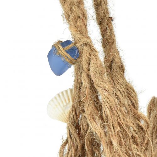 Prodotto Decorazione da appendere decorazione nodo in corda marittima con conchiglie Ø9cm 45cm