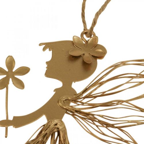 Floristik24 Decorazione da appendere in metallo elfo fata decorazione primaverile 17,5 × 2 × 12,5 cm 4 pezzi
