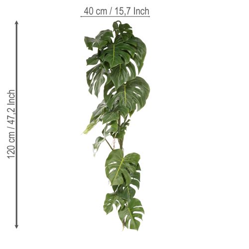 Prodotto Monstera artificiale con fogliame grande per accenti eleganti nella zona giorno 120 cm