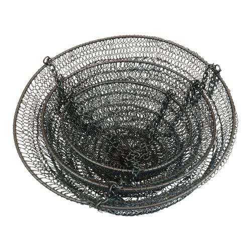 Prodotto Cesto sospeso Cesto in filo metallico a 3 livelli per appendere Ø30,5 cm H100 cm