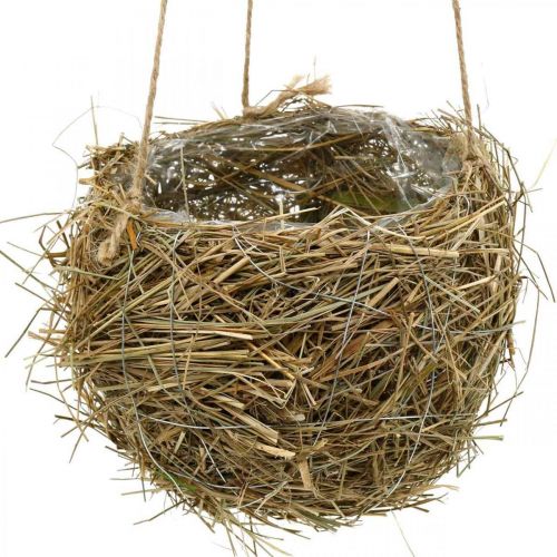 Floristik24 Blumenampel Heu Natur Cesto per piante da appendere Vaso sospeso Ø20cm