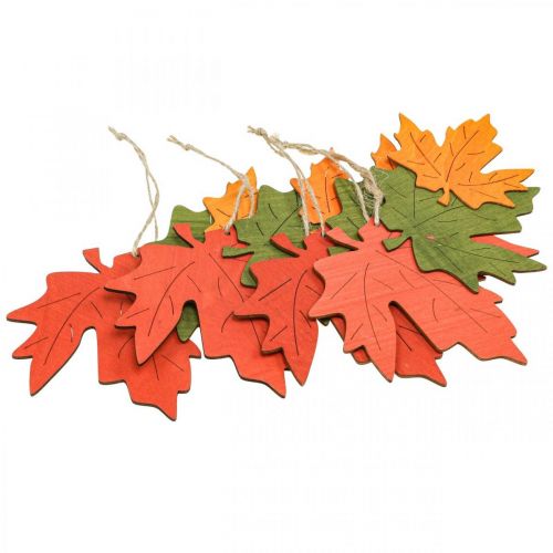 Prodotto Ciondolo deco autunnale foglie di legno foglia d'acero 22 cm 4 pezzi