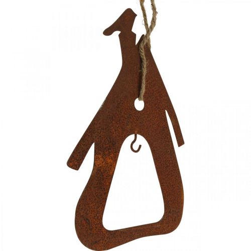 Floristik24 Appendiabiti decorativo in metallo mela pera patina decorazione 23/24cm 2pz
