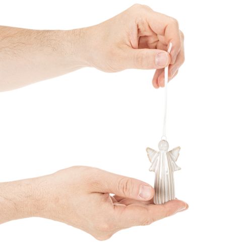 Ciondolo a forma di angelo, statuetta decorativa da appendere all'albero di Natale, 8 cm, 4 pezzi | Floristik24.it